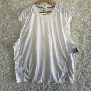 Champion Double Dry Muscle Sleeveless Tank Top White Athletic Gym Shirt Size XXL